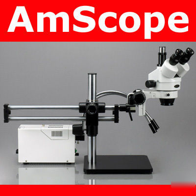 3.5X-180X dual fiber stereo microscope + ball bearing