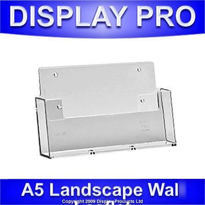 A5 landscape wall leaflet holder display shop dispenser