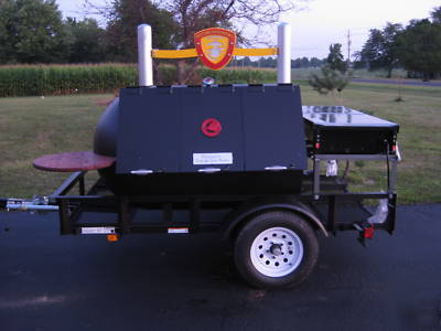 Bbq smoker trailer portable pit hog cooker 250 gallon