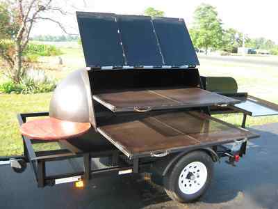 Bbq smoker trailer portable pit hog cooker 250 gallon