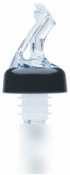 Crystal clear 0.5 oz pourer w/ collar and fliptop