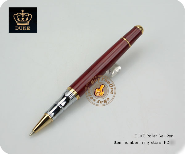 Duke rollerball pen office lady pen red barrel f refill