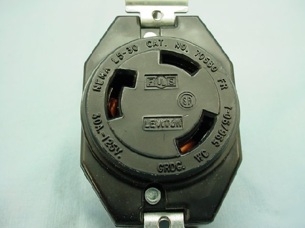 Leviton L5-30 locking receptacle outlet 30A 125V L5-30R