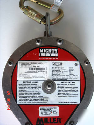 Miller mighty lite self-retracting lifeline 20FT.