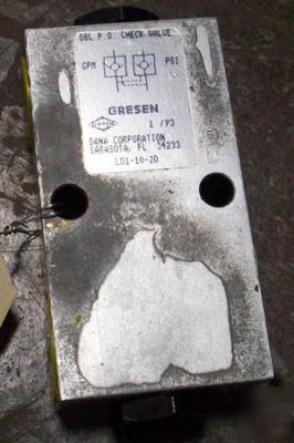 New gresen pilot operated check valve LD1-10-2D