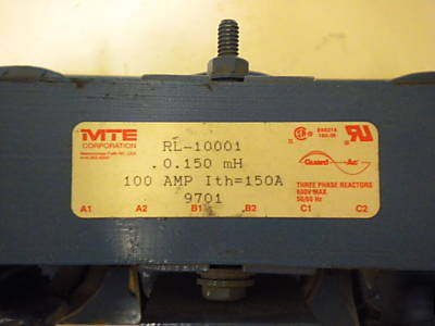 Nos mte corp line reactor rl-10001 RL10001 100AMP nos