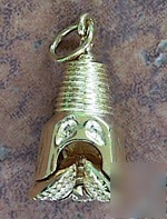 Oilfield 14K gold tricone oil well drill bit jewelry