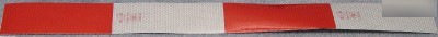 Reflective red/white conspicuity trailer tape reflector