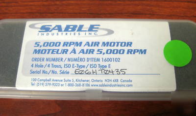 Sable 5K slow speed handpiece e- type air motor 1600102