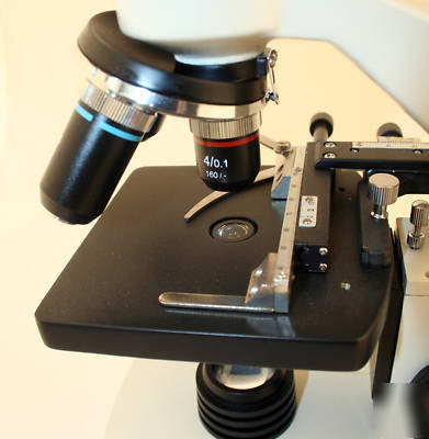 Student microscope, mechanical stage, spiral condenser 