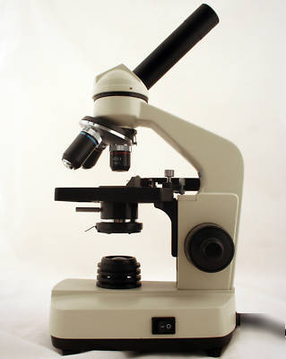 Student microscope, mechanical stage, spiral condenser 