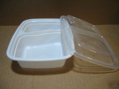 Take out white combo rectangle food container 30OZ 150