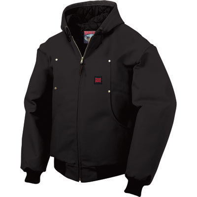 Tough duck hooded bomber - x-l, black