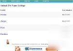 Turnkey affiliate pet name listing php script v.1.0