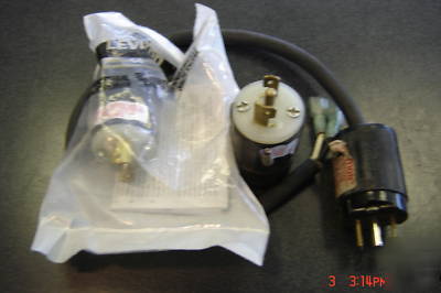 5 leviton hubbell 15A 125V 250V turn & pull cord plugs 