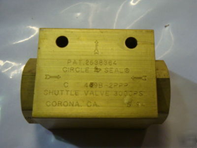 Circle seal 3000 psi shuttle valve - 449B-2PPP