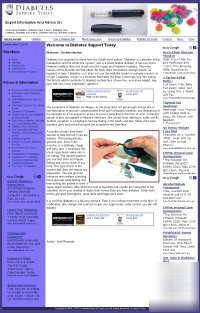 Diabetessupporttoday.com - one year old diabetes site