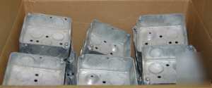 New 33 raco 8191 4 inch square side knockouts steel box