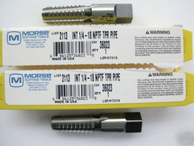 New morse #36023 int 1/4-18 nptf tpr pipe tap (BN54)