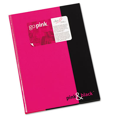 Pink & black profes casebound notebook 96 ruled sheets