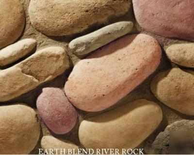 Stone veneer manufactured stone river rock