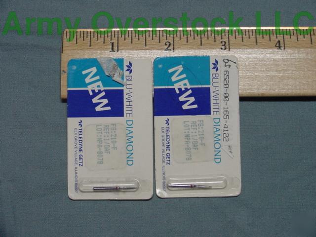 2 lot blue-white kerr dental diamond burs fg:210-f 210R