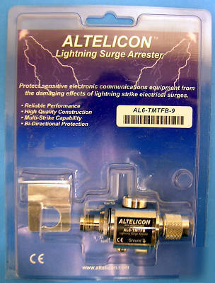 Altelicon lightning surge arrester, bi-di,tnc, lot of 4