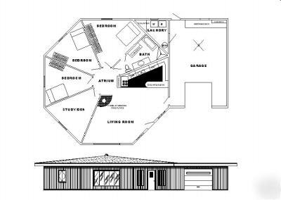 Architectural energy efficient octagon house plans