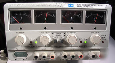 Gw instek gpc-3020 dc power supply tested good