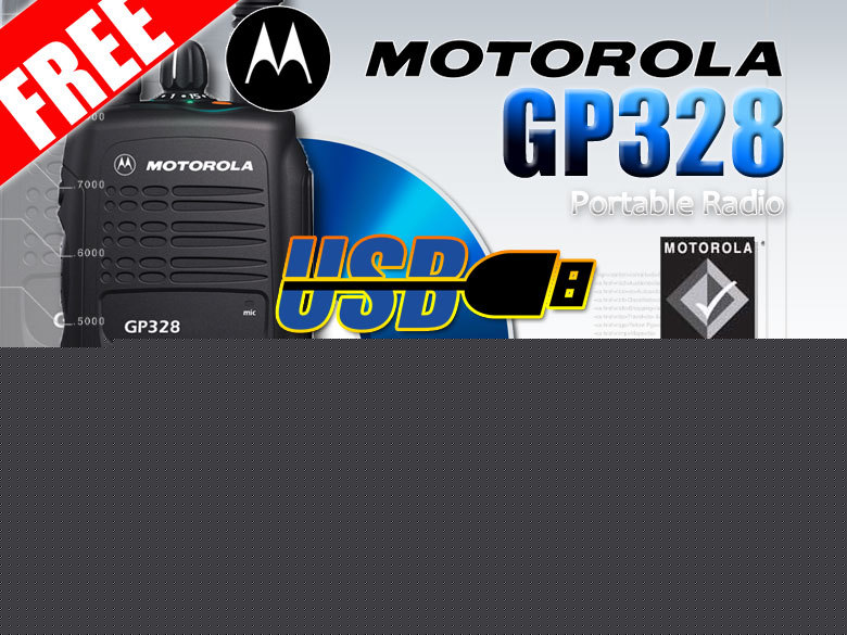 Motorola GP328 radio uhf 403-470MHZ gp-328 + usb cable