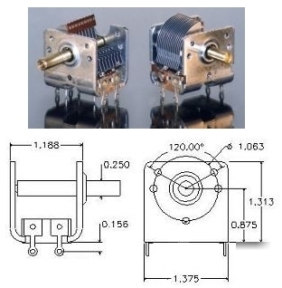 New brand - 365PF air variable tuning capacitor