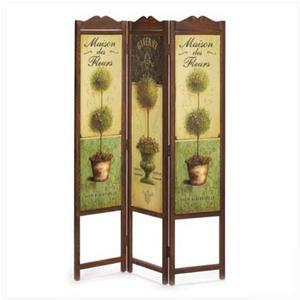 New folding 3 panel room divider screen wood metal ebay