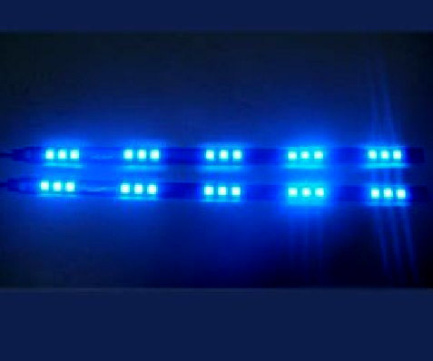 2X 30CM 15LEDS 5050 smd led strip 12V waterproof blue
