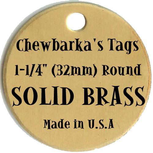 40 solid brass 1-1/4 round id tags valve identification