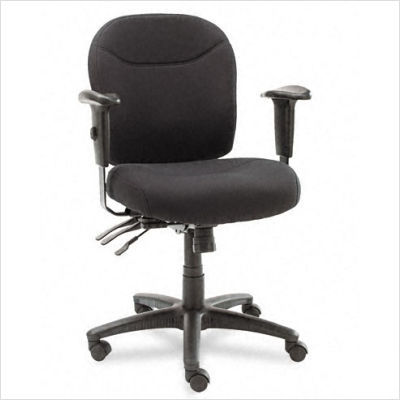 Alera wrigley series mid-back multifunction chair gray