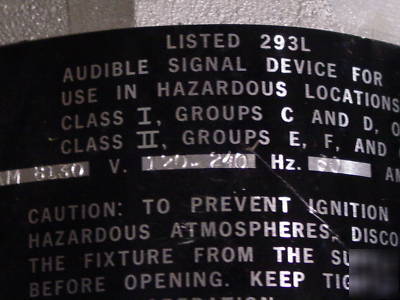 Benjamin km-8130 hazardous loaction projector horn 120V