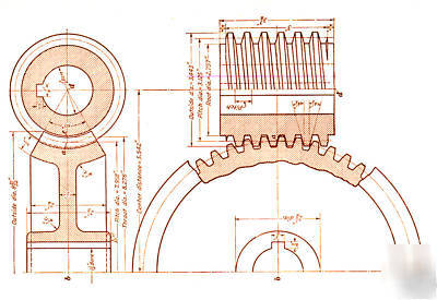 Cam~pulley~belting~gear~train~spur~worm~engineer~draft~