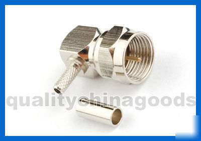 F male right angle connector crimp for RG316 RG174 #653