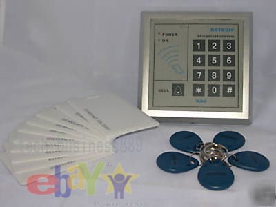 Proximity card reader access control+10CARDS+5 keytags
