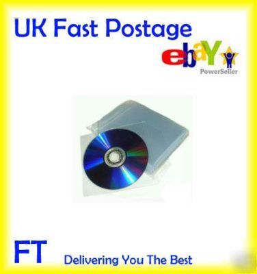 1000 cd dvd disc clear cover case plastic sleeve wallet