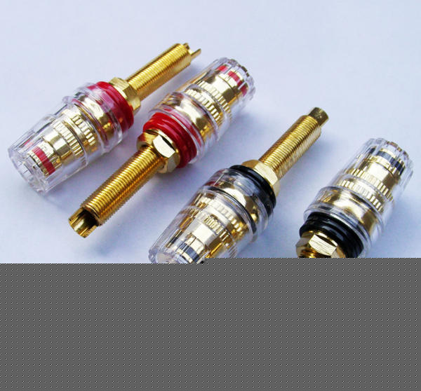 4PCS gold plated speaker binding posts long amplifier