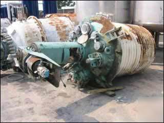 500 gal dedietrich glass lined reactor, 100/450# 
