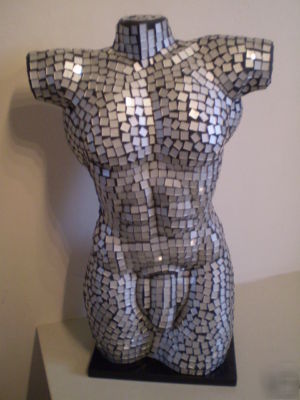 Balinese male torso mannequin ornamental or lamp m sil
