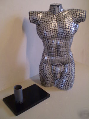 Balinese male torso mannequin ornamental or lamp m sil