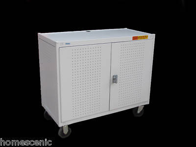 Bretford mobile laptop 30 computer table docking cart 