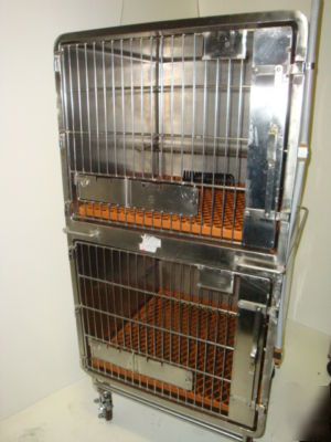 Dog animal stainless steel cage top of the line nice