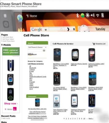 Established cell phone smart phone website business 