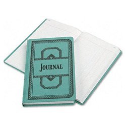 New record/account book, blue cover, journal rule, 1...