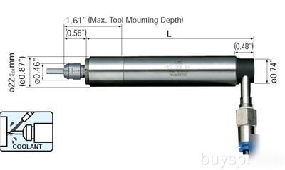Nsk nakanishi 90Â° air motor spindle MSS2202RA 0.87
