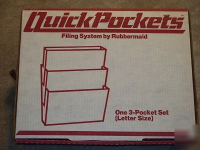 Rubbermaid quickpockets 3-pocket filing system *letter*